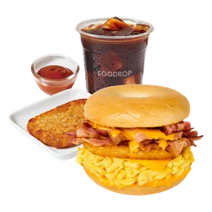 Egg Bacon Deluxe Bagel Set